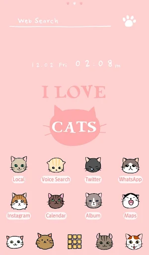 Wallpaper I Love Cats Theme Screenshot 0