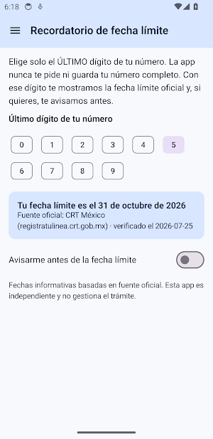 Guía Registro de Línea MX Screenshot 1