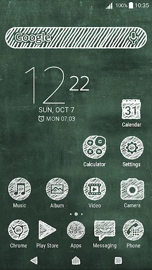 Green Board | Xperia™ Theme + icons Screenshot 1