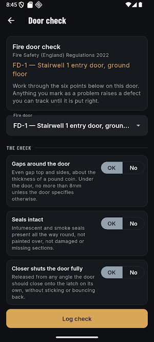 Fire Safety Logbook: FireBook Screenshot 2