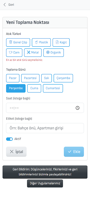 Çöp Geri Dönüşüm Hatırlatıcısı Screenshot 3