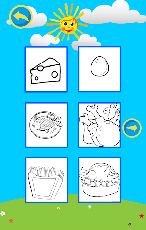 Coloring Book for kids : Food Screenshot 0