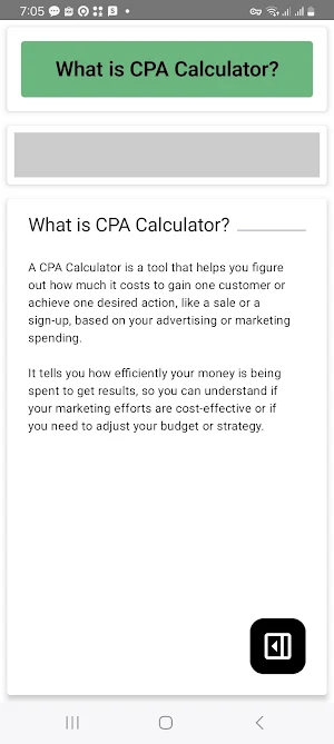 CPA Calculator Screenshot 1