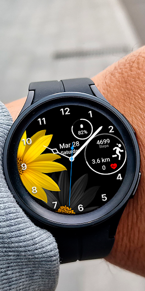 Amoled Flowers Watch face Screenshot 0