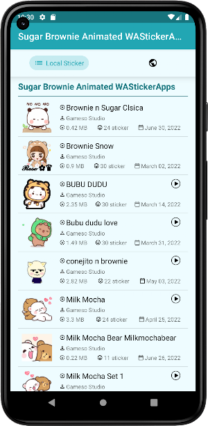 Sugar Brownie Animated Sticker Screenshot 0