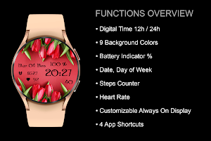 EY37 Tulips 8 March WatchFace Screenshot 2