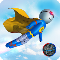 Flying Hero Stickman : Stickman Rope Hero Games