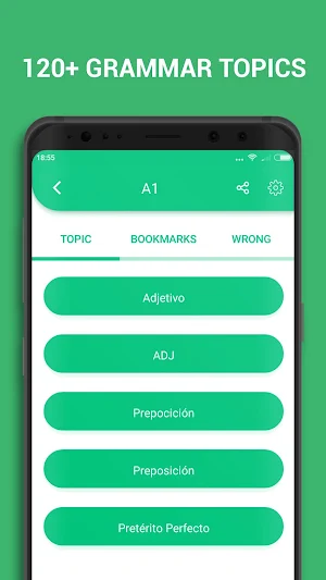 Learn Spanish Grammar Free Offline Test A1 A2 B1 Screenshot 0