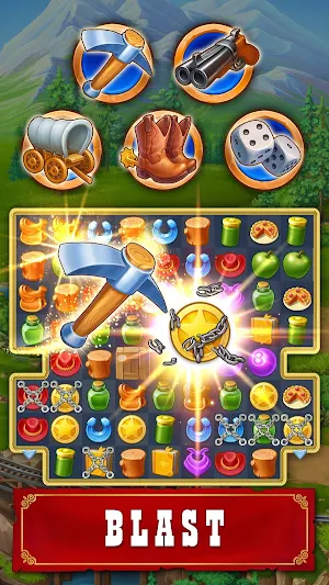 Jewels of the Wild West: Match gems & restore town Screenshot 2