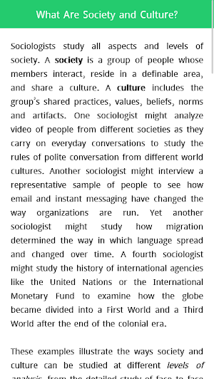 Sociology Basic Screenshot 1