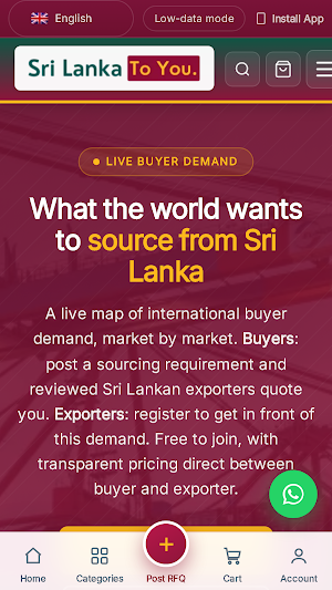 SriLankaExport: B2B Sourcing Screenshot 2