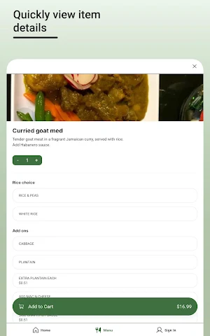 Jamaican Vibez Ordering Screenshot 2