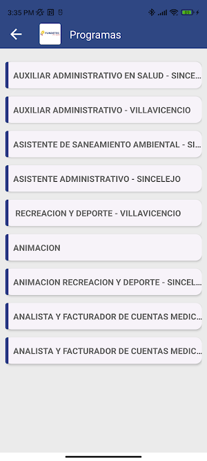 FUNDETEC APP Screenshot 2