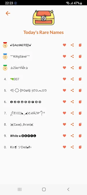 Nickname Fire - Cool Symbols Screenshot 1