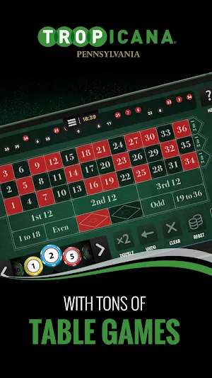 Tropicana Online Casino PA Screenshot 1