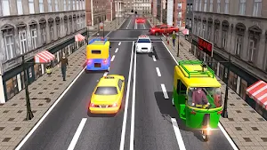 Modern tuk tuk Auto Rickshaw US driving simulator Screenshot 2