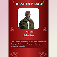 Funeral Invitation Card Maker