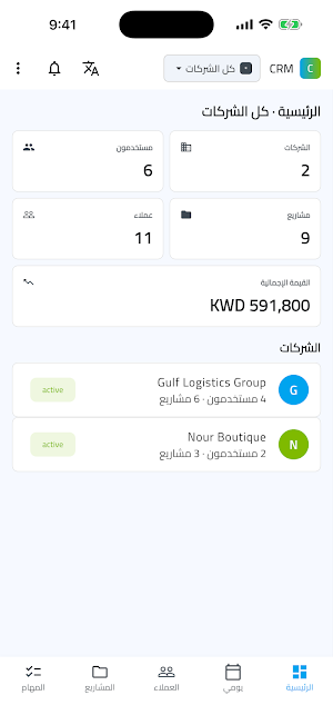 CRM — Customers & Projects Screenshot 2