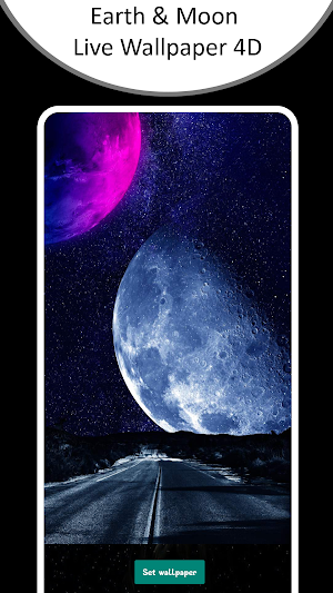 Earth, Moon 4D Live Wallpaper Screenshot 1