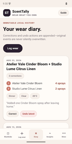 ScentTally: Fragrance Log Screenshot 3