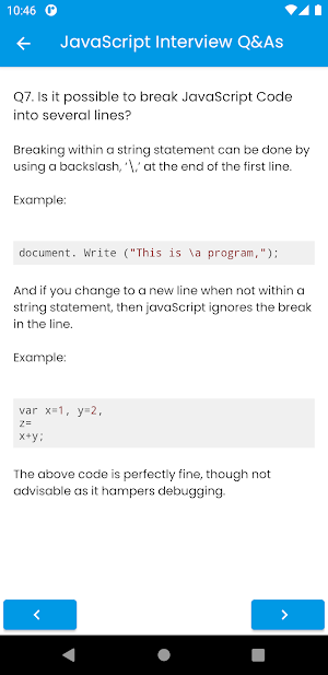 JavaScript Interview Q&As Screenshot 1