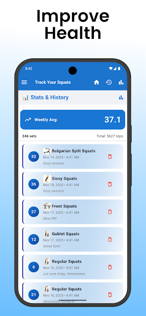 Squat Fitness Tracker Screenshot 2