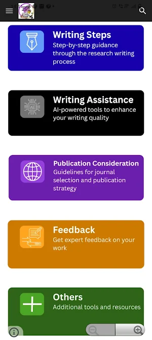 Eng Research Writing APP Screenshot 1