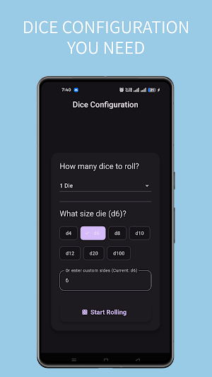 Dice Roller: D&D & RPG Dice Screenshot 0