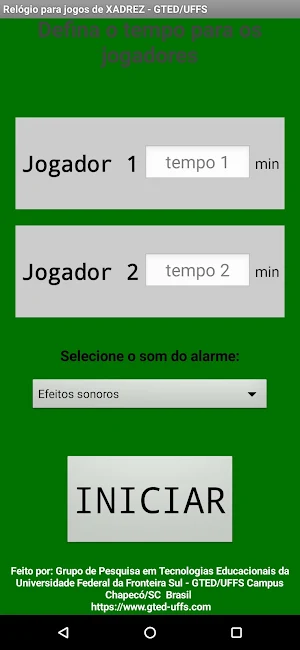 Relógio para jogos de Xadrez Screenshot 1