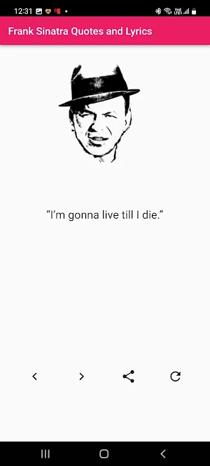 Frank Sinatra Quotes, Lyrics Screenshot 2