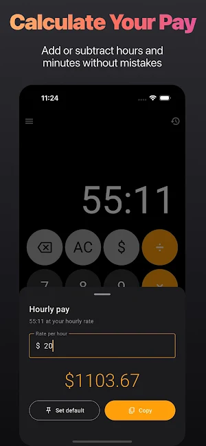 Hours and Minutes Calculator Screenshot 1