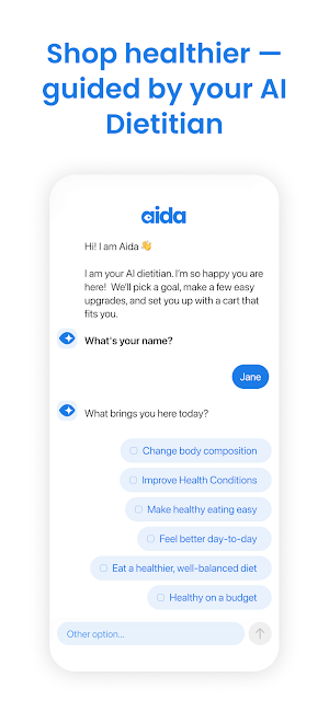 Aida: AI Dietitian + Groceries Screenshot 0