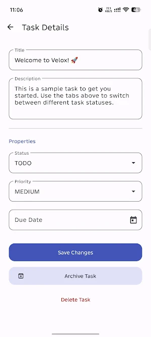 Velox: Fast Task Manager Screenshot 1