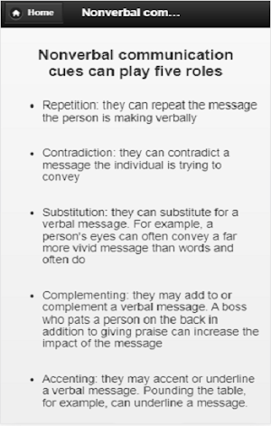 Non verbal communication Screenshot 1