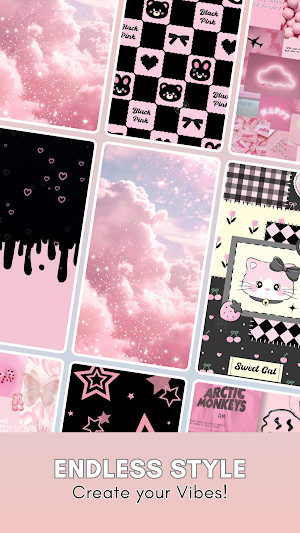 Black Pink Aesthetic Wallpaper Screenshot 1