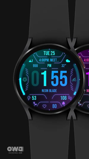 Neon Attack Watch Face 037 Screenshot 0