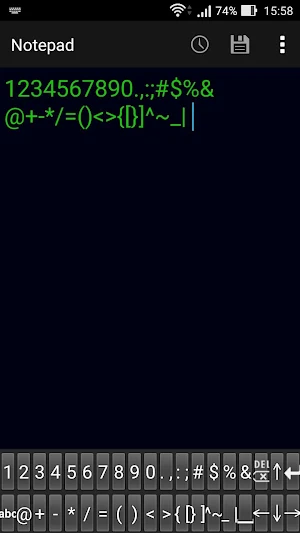 Space saving ABC keyboard Screenshot 2