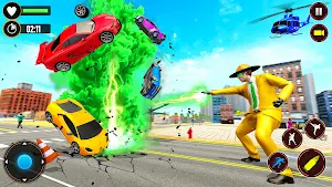 Flying Mask Rope Hero Robot Crime Gangster City Screenshot 2