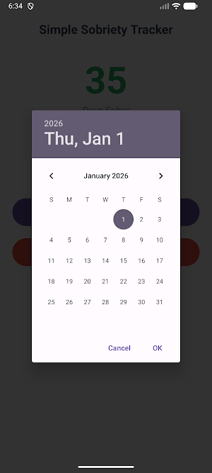Simple Sobriety Tracker Screenshot 0