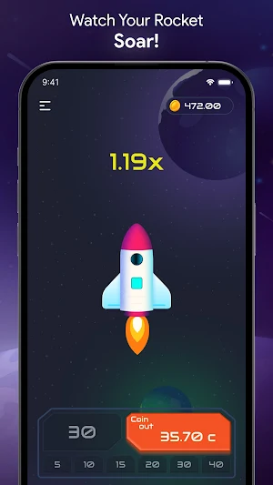 Fly Rocket Game: Crash & Win Screenshot 0