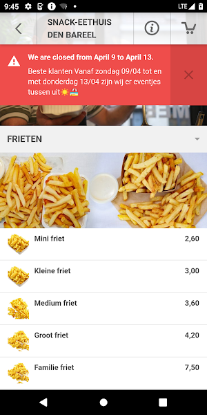 Snack-Eethuis Den bareel Screenshot 2