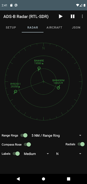 ADS-B Radar (RTL-SDR) Screenshot 1