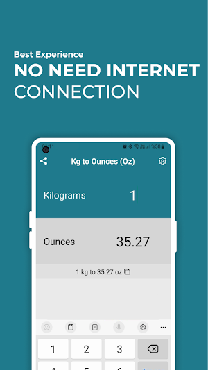 Kilograms to Ounces Converter Screenshot 3