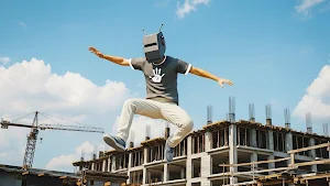 Going Up Parkour Game Rooftop Screenshot 1
