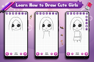 Learn to Draw Cute Girls Screenshot 2