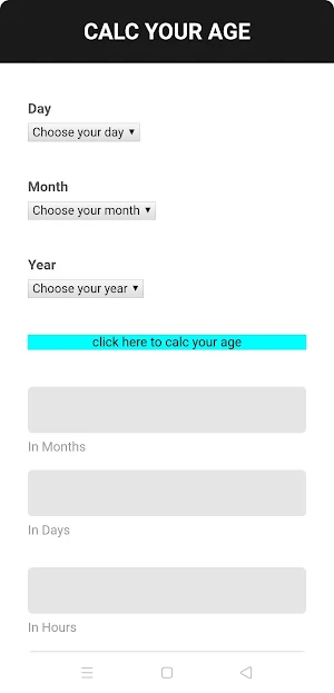 Calc your age Screenshot 1