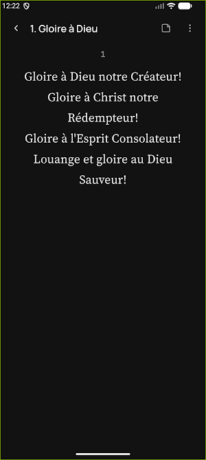 Chant d'Esperance & Bible Screenshot 1