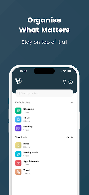 Vantra Lists Screenshot 1