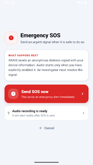 ANAIS - Community Safety Screenshot 1