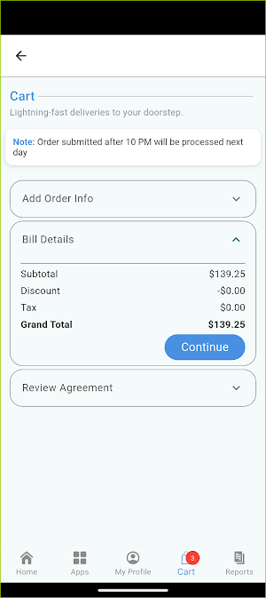 Agri Exotic Ordering Screenshot 2